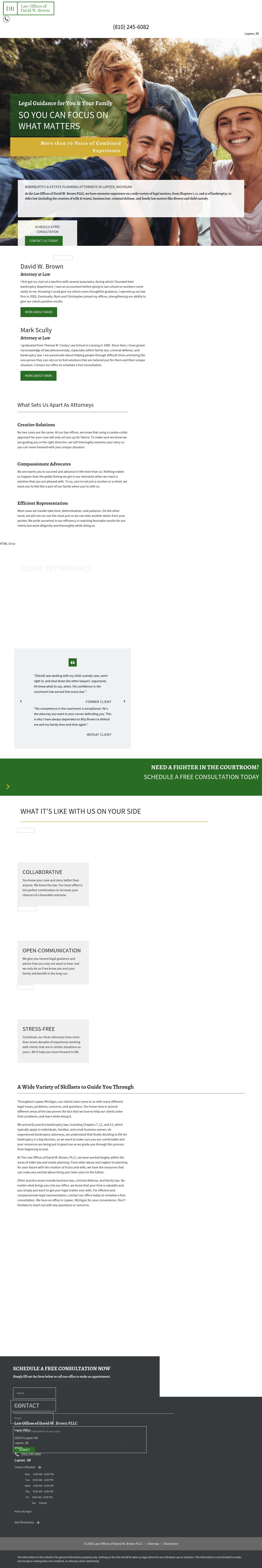  Law Offices of David W. Brown PLLC - Lapeer MI Lawyers