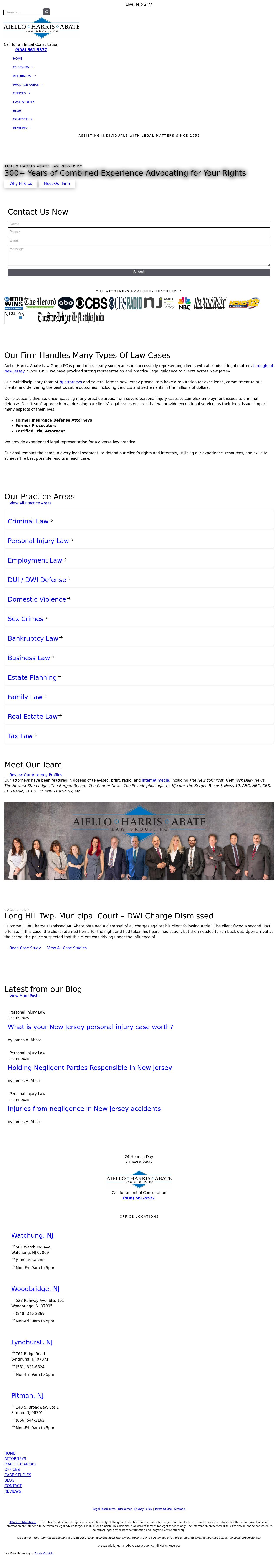 Aiello, Harris, Marth, Tunnero, Pastor & Schiffman, PC Attorneys At Law - Dover  NJ Lawyers