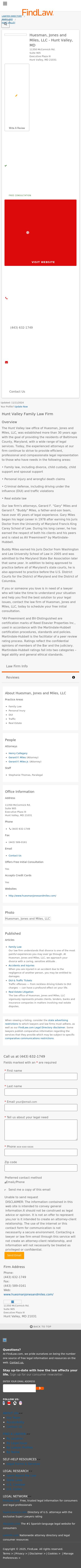 Huesman, Jones and Miles, LLC - Hunt Valley MD Lawyers